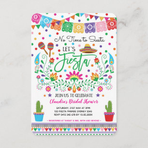 Fiesta Bridal Shower / No Time for Siesta Mexican Invitation