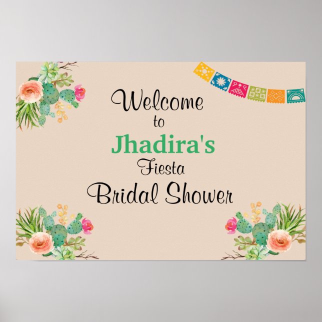 Fiesta Bridal Shower Poster (Front)