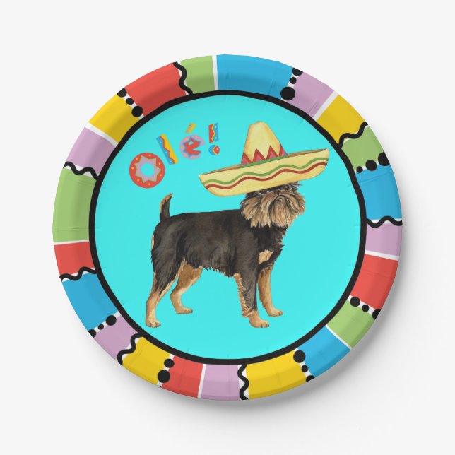 Fiesta Brussels Griffon Paper Plate (Front)