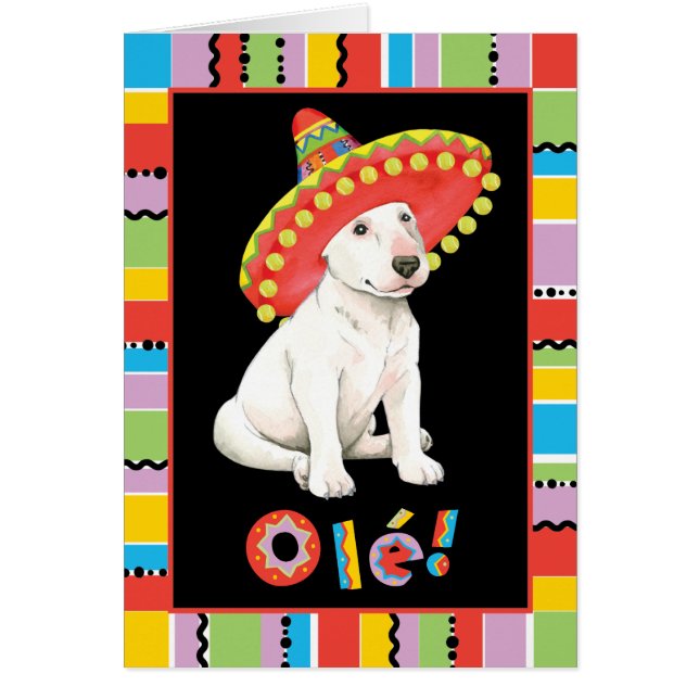 Fiesta Bull Terrier Greeting Card (Front)