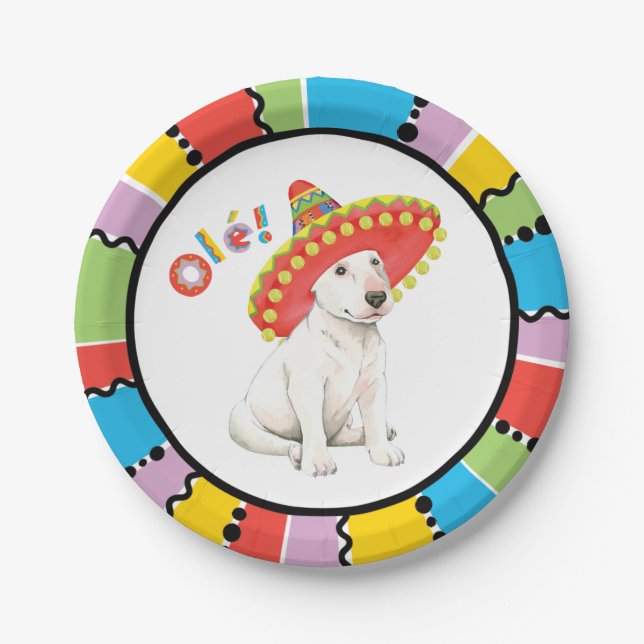 Fiesta Bull Terrier Paper Plate (Front)