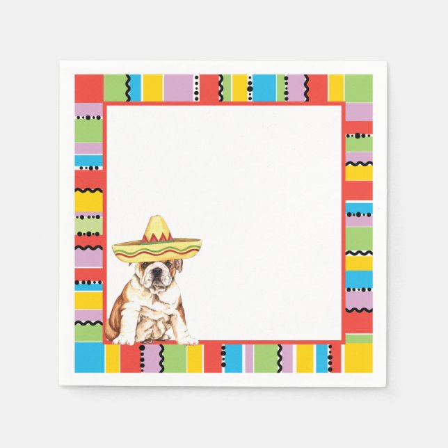 Fiesta Bulldog Napkin (Front)