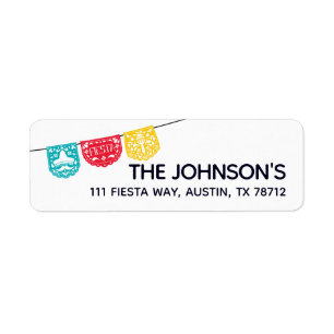 Fiesta Bunting Return Address Labels