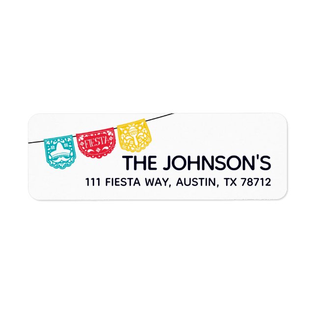 Fiesta Bunting Return Address Labels (Front)