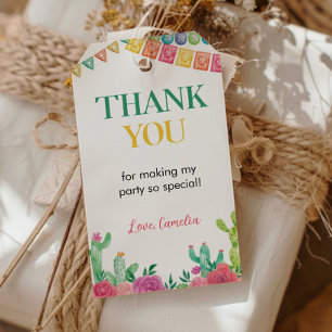 Fiesta Cactus Birthday Party Thank You Tag