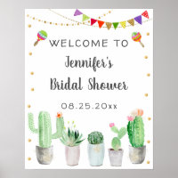 Fiesta Cactus Bridal Shower Welcome