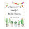 Fiesta Cactus Bridal Shower Welcome