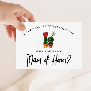 Fiesta Cactus Maid of Honour Card