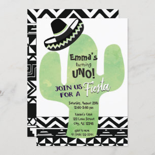 Fiesta Cactus Southwestern Birthday Party Invitation