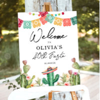 Fiesta Cactus Watercolor Mexican Birthday Party 
