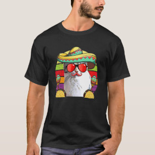 Fiesta Cat Sombrero Tacos Maracas Cinco De Mayo T-Shirt