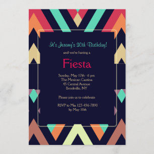 Fiesta Chevron Invitation