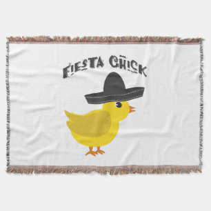 Fiesta Chick Throw Blanket