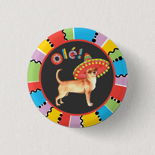 Fiesta Chihuahua 3 Cm Round Badge