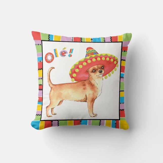 Fiesta Chihuahua Cushion (Front)