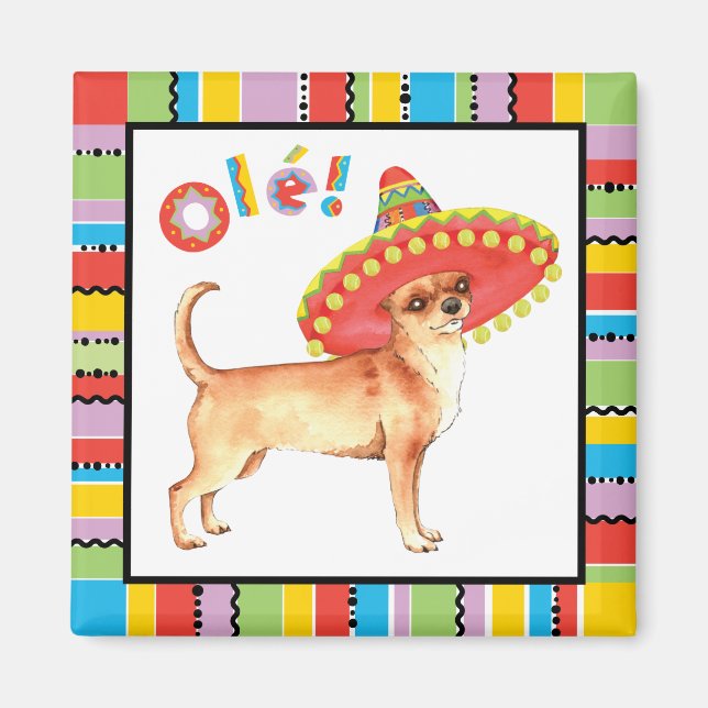 Fiesta Chihuahua Magnet (Front)