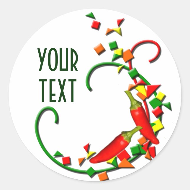 Fiesta Chilli Peppers Sticker (Front)
