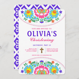 Fiesta Christening Invitation
