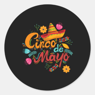 Fiesta Cinco De Mayo Party Matching Mexican Men Wo Classic Round Sticker