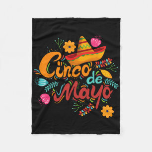 Fiesta Cinco De Mayo Party Matching Mexican Men Wo Fleece Blanket
