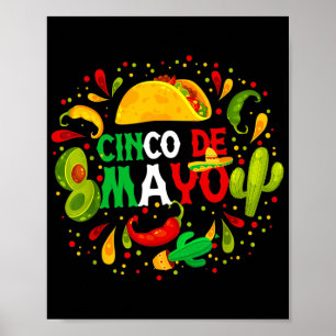 Fiesta Cinco De Mayo Party Mexican Men Women  Poster