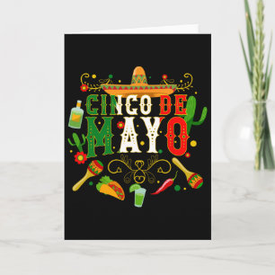 Fiesta Cinco De Mayo T Shirts Men Women Taco Card