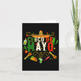 Fiesta Cinco De Mayo T Shirts Men Women Taco  Card
