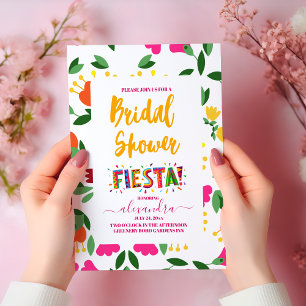 Fiesta Colourful Floral Bridal Shower Invitation