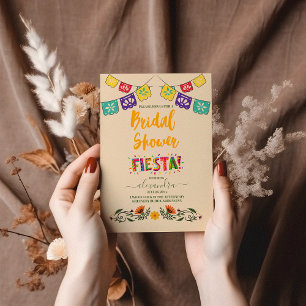 Fiesta Colourful Flowers Bridal Shower Invitation
