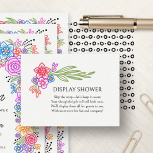 Fiesta Colourful Flowers Display Shower Enclosure Card