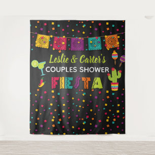 Fiesta Couples Shower Backdrop Tapestry