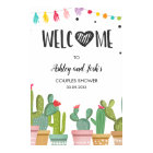 Fiesta Couples shower Cactus Bridal Welcome Sign