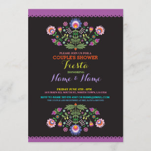 Fiesta Couples Shower Engage Mexican Floral Invite