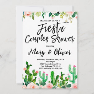 Fiesta Couples Shower Invite, fiesta theme Invitation