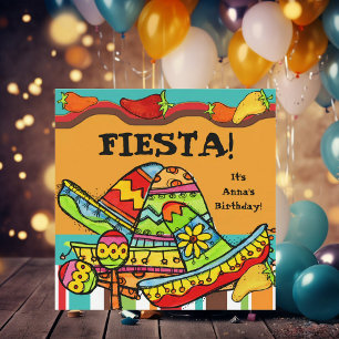 Fiesta Customised  Birthday Invitations