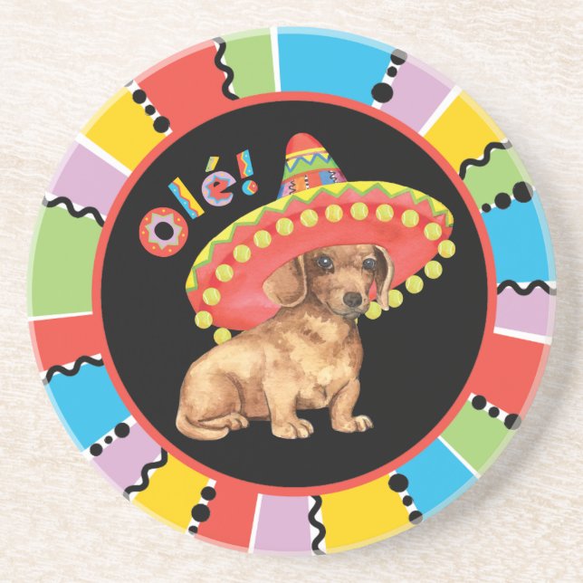 Fiesta Dachshund Coaster (Front)