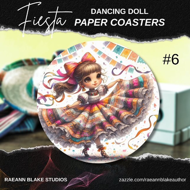 Fiesta Dancing Doll (#6) Paper Coaster Sets (Creator Uploaded)