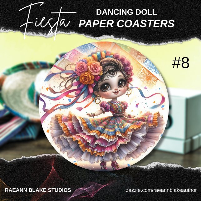 Fiesta Dancing Doll (#8) Paper Coaster Sets (Creator Uploaded)