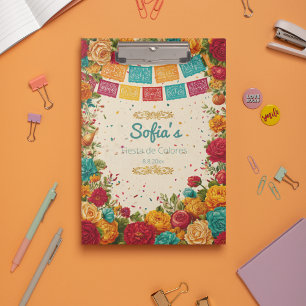 Fiesta de Colores Quinceanera, custom Clipboard