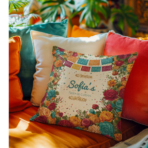 Fiesta de Colores Quinceanera, custom Cushion