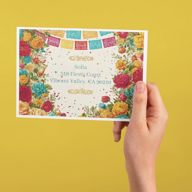 Fiesta de Colores Quinceanera, custom Envelope (Creator Uploaded)