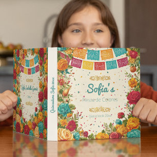 Fiesta de Colores Quinceanera, custom Guest Book