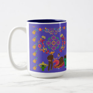 Fiesta de Colours kelly royal purple Two-Tone Coffee Mug