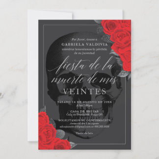 Fiesta de la Muerte de mis Veintes  Invitation