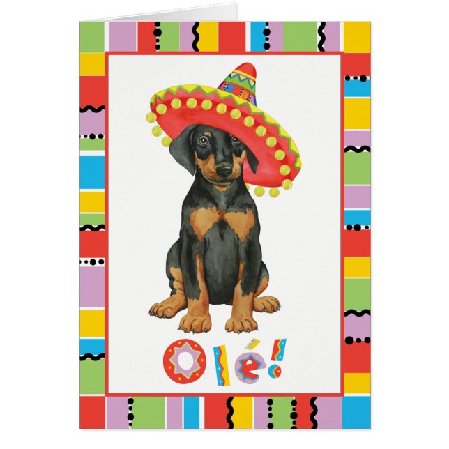 Fiesta Doberman Pinscher Card (Front)