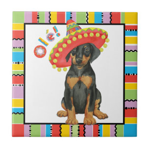 Fiesta Doberman Pinscher Ceramic Tile