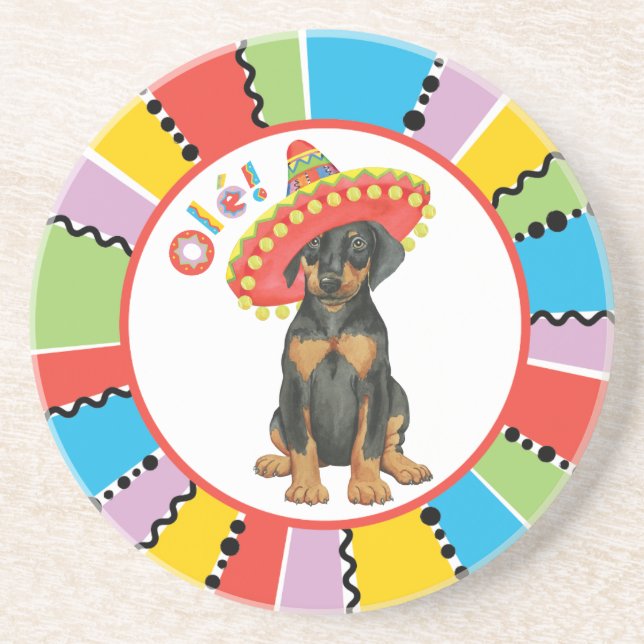 Fiesta Doberman Pinscher Coaster (Front)