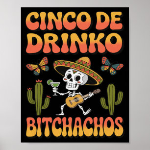 Fiesta Drink Cinco De Mayo Mexican Drinking Poster