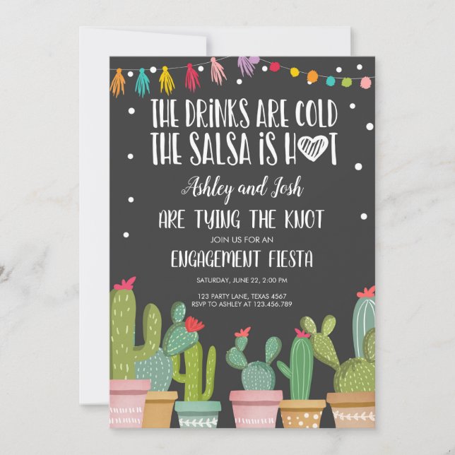 Fiesta Engagement Invitation Bridal Shower Couples (Front)