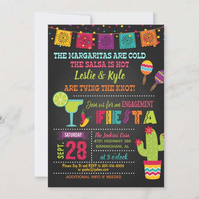 Fiesta Engagement Shower Invitation (Front)